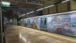 Lisabonos metro papuoštas kompiuterinio žaidimo „God of War“ tematika