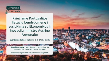 Kveitimas Portugalijos lietuviams į susitikimą su A. Armonaite